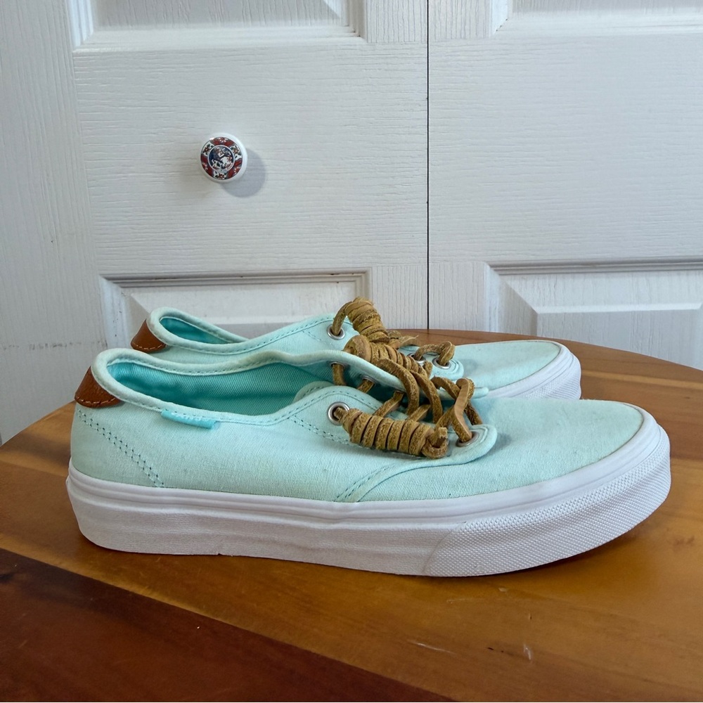 Vans classic low mint‎ teal sneakers size 6